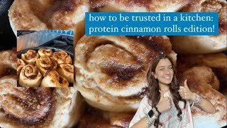 how to be trusted in a kitchen protein cinnamon rolls [upl. by Bernj369]