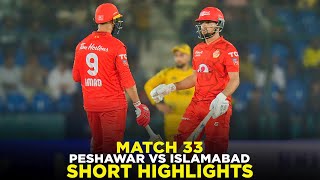 PSL 9  Short Highlights  Peshawar Zalmi vs Islamabad United  Match 33  M2A1A [upl. by Rajiv260]