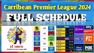 CPL 2024 Schedule  Carribean Premier League 2024 Full Fixtures  How to Wach CPL 2024 [upl. by Frederica]