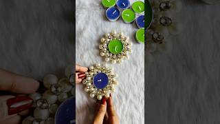 DIY Tealight Holder😱 crafteraditi diwalicraft tealightcandleholder diy shorts CrafterAditi [upl. by Siugram]