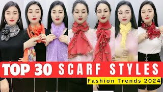 The 20 Most Popular Scarf Tie Methods  Stylish Headscarf  Wear Girls Necktie scarftie hijab [upl. by Greff]