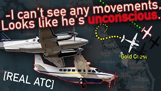 SINGLE PILOT BECOMES INCAPACITATED IN FLIGHT REAL ATC [upl. by Surat]