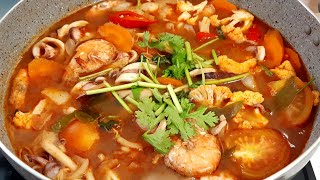 Tomyam Seafood Cara Masak Tomyam Yang Aroma dan Sedap [upl. by Ainimreh]