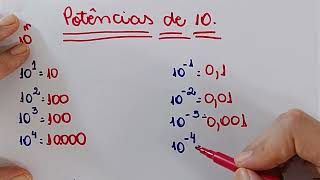 POTÊNCIA DE BASE 10 APRENDA COMO RESOLVER MATEMÁTICA BÁSICA [upl. by Luar]