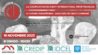 Codification du droit international privé français à lheure européenne  Yuko NISHITANI [upl. by Relyuc]