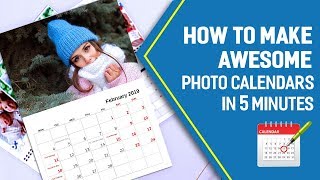 📅 How to Make a Personalized Calendar With Pictures  Awesome Design in 5 Minutes [upl. by Ruyam6]