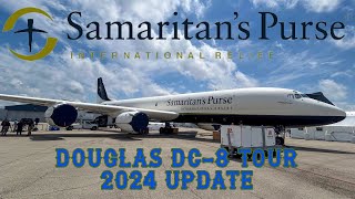 Samaritans Purse Douglas DC8 N782SP Walk Through Tour amp Take Off Updated [upl. by Akiehsat]