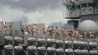 USS Bonhomme Richard LHD 6 departs Pearl Harbor during RIMPAC 2010 3 [upl. by Amias933]