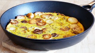 Omelette aux pommes de terre croustillantes 🥔 🥚 [upl. by Aisetra762]