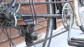 1941 ROYAL ENFIELD CLUBMAN Bicycle at 2011 All British Cycling Event [upl. by Nidnal]