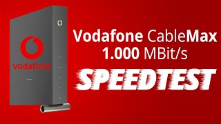 Vodafone Red Internet Phone 1000 Cable Max Gigabit Test  Erfahrung 1000 Mbit Speedtest Cable Max [upl. by Tnomyar]