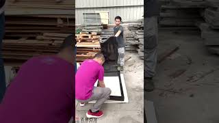 How Absolute Black Granite Tombstone Making [upl. by Ahsekan]