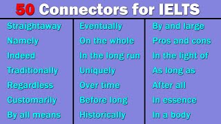 50 Most Commonly Used Connectors in IELTS Writing Task 2 [upl. by Calypso]