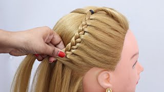 Quick amp Stylish hairstyle for long hairs  Beautiful hairstyle for girls  Ponytail hairstyle [upl. by Htebazil827]