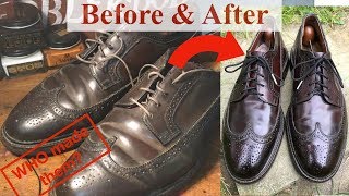 Mystery Shell Cordovan Long Wing Blucher Before amp After [upl. by Ognimod]