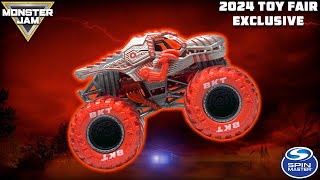 2024 SPIN MASTER MONSTER JAM TOY FAIR EXCLUSIVE  THUNDERROARUS [upl. by Aicram]