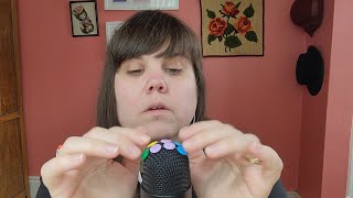 ASMR triggers on the mic stickers rhinestones [upl. by Epoh378]