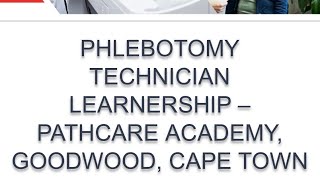 Pathcare Phlebotomy learnership program open  Application progress [upl. by Minta]