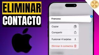 Como ELIMINAR UN CONTACTO en IPHONE  Facil y Rapido [upl. by Rosabella275]