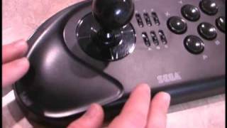 Classic Game Room  SEGA GENESIS 6BUTTON ARCADE STICK joystick review [upl. by Menashem]