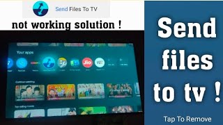 Send files to tv not working solution  how to send files to tv [upl. by Rennold944]