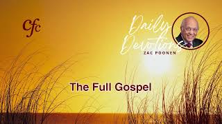 September 3  Daily Devotion  The Full Gospel  Zac Poonen [upl. by Hesoj]