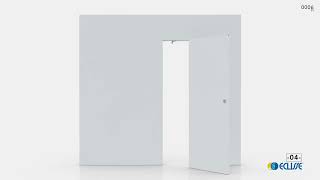 How to install a single door panel on an ECLISSE Syntesis Line pocket door system [upl. by Ardnad]