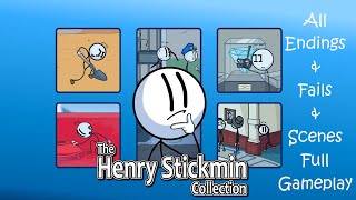 The Henry Stickmin Collection  All Scenes All Endings All fails Full Gameplay  Funnest Game Ever [upl. by Dalli]