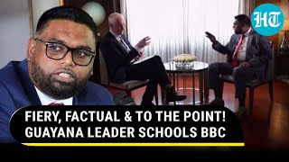 Stop Lecturing Me IndianOrigin Guyana Pres Shuts Down BBC Journalist Exposes Wests Hypocrisy [upl. by Leunas]