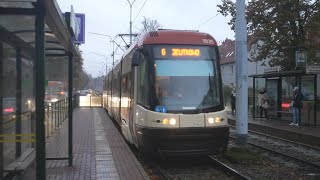 Poland Gdańsk tram 6 ride from Obrońców Westerplatte to Oliwa [upl. by Quintana30]