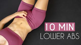 10 MIN LOWER ABS WORKOUT No Equipment Lower Belly Burn Intense [upl. by Severin]