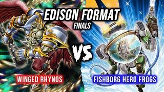 YuGiOh Edison Format Finals Winged Rhynos Vs Fishborg Hero Frogs ft TheMacroShow ​⁠ [upl. by Lorrayne993]