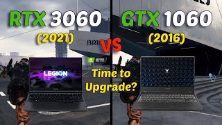 RTX 3060 laptop VS GTX 1060 laptop  How Big is the difference [upl. by Ilojne]