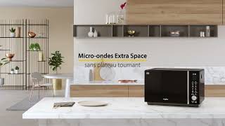 Microondes Whirlpool  Extra Space sans plateau tournant [upl. by Enywtna]