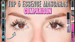 TOP 5 ESSENCE MASCARAS COMPARISON 2020  8hr Wear Test  BEST ESSENCE MASCARAS 2020 [upl. by Ekusoyr]