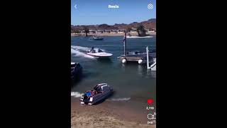 Jet Boat Crash at Road Runner This is what happens when you loose power in a jet no steering [upl. by Belding228]