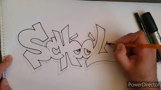 How to Draw Graffiti Lettering [upl. by Gilges]