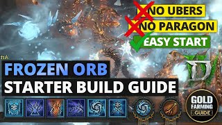 Frozen Orb Sorcerer Starter Build Guide Season 6  Vessel of Hatred No Ubers  No Paragon Required [upl. by Emerej960]