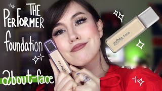 NEW ABOUTFACE BEAUTY THE PERFORMER SKIN INFUSED FOUNDATION REVIEWWEAR TEST TESTING NEW FOUNDATIONS [upl. by Onaicul]