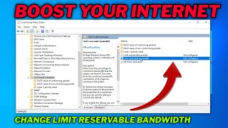 Change Limit Reservable Bandwidth and Speed up Internet Speed  2024 [upl. by Ainej]