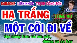 Karaoke  Liên Khúc Trịnh Công Sơn  Hạ Trắng  Tone Nữ  Nhạc Sống  gia huy beat [upl. by Boak]