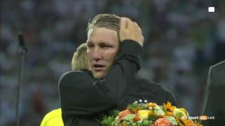 Bastian Schweinsteigers farewell speech  Last game of Basti with Germany [upl. by Amelus]