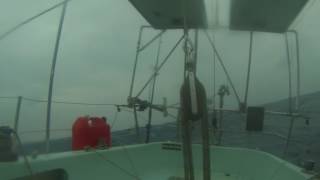 Contessa 32 Heavy weather off of Cape Hatteras [upl. by Nnylrefinnej990]