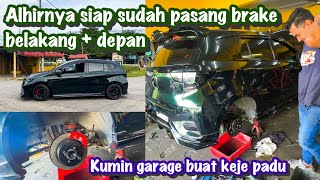 AKHIRNYA SIAP PASANG BRAKE DISC BELAKANG amp DEPAN  MYVI G3 13 CUSTOM BRAKE BELAKANG  KUMIN GARAGE [upl. by Winfred399]