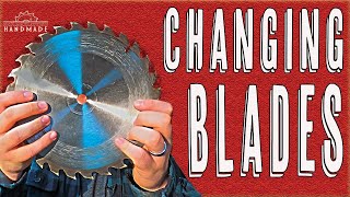 How to change miter saw and table saw blades [upl. by Nosnaj]