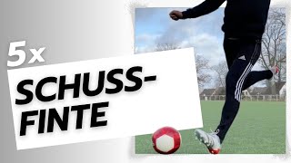 Lerne die Schussfinte Fußball Tricks für Anfänger lernen Schuss Antäuschen Tutorial [upl. by Doralynne]