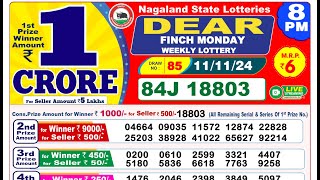 🔴Lottery Sambad Today 0800pm 111124 NIGHT Dear Lottery Result Pdf Download [upl. by Giacopo]