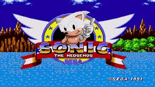 White Sonic In Sonic The Hedgehog Mega Drive Full Gameplay Retro Gaming Saturdays [upl. by Ecirtnas]