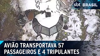 Avião que caiu no interior de SP transportava 57 passageiros e 4 tripulantes  SBT Brasil 090824 [upl. by Aitahs]