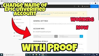 How To Change Your Display Name amp Email UNVERIFIED FORTNITE FORTNITEACCOUNT FORTNITECHANGE [upl. by Leahplar]